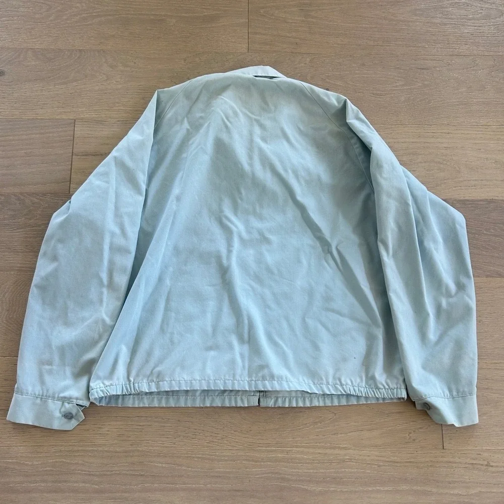 Vintage 60's Sears Light Blue Harrington Jacket Talon Zip Mens Large